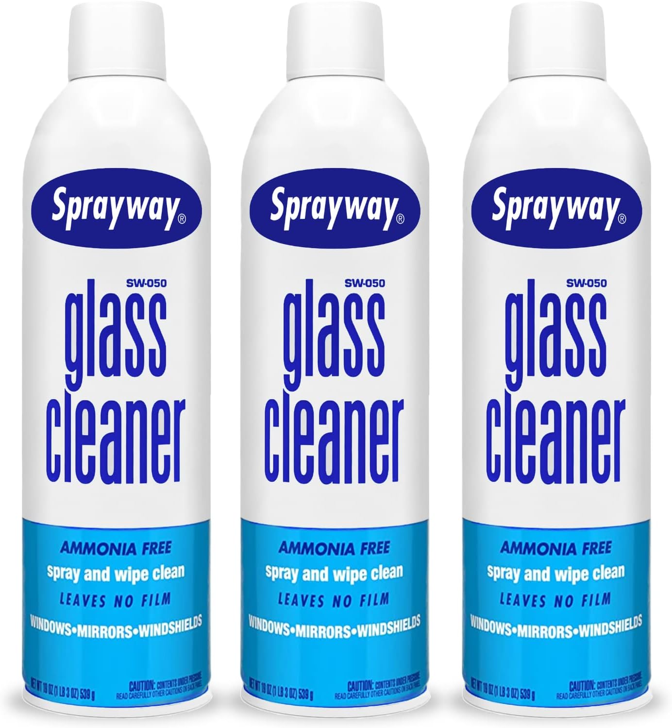 Glass Cleaner, SW-050 19 oz Cleaner for Auto and Home for a Streak-Free Shine, Deep Cleaning Foaming Action, Safe for Tinted & Non-Tinted Windows, Ammonia Free Foam Glass Cleaner, Pack of 3