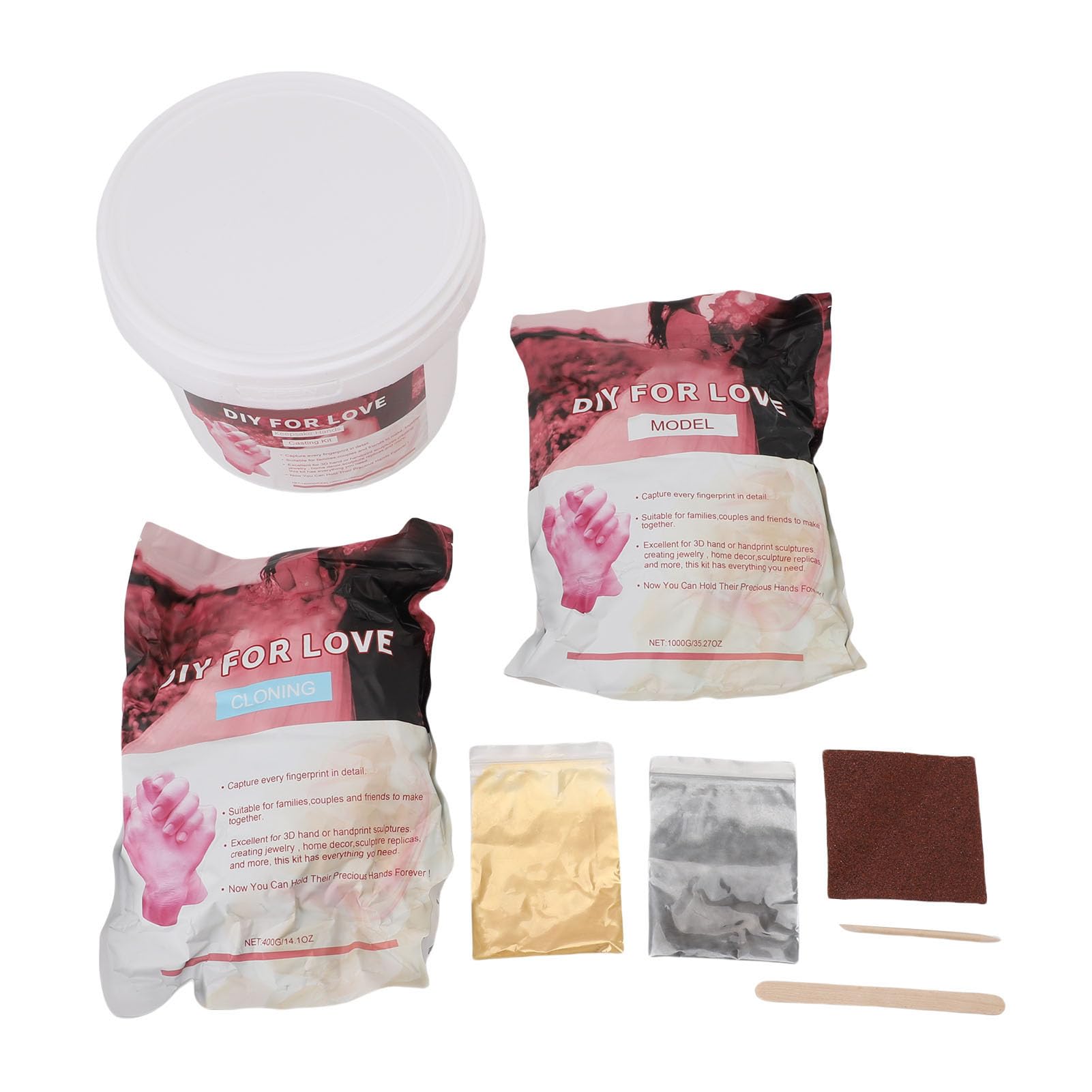 Jeanoko Zestaw Proszku do Odlewania 1000 G i Proszek do Klonowania 400 G do Samodzielnego Formowania Ręcznego dla par i przyjaciół