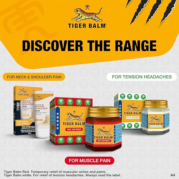 Tiger Balm Kaplan Balsamı Kırmızı Merhem 30g/Kavanoz Beyaz Merhem 30g/Kavanoz