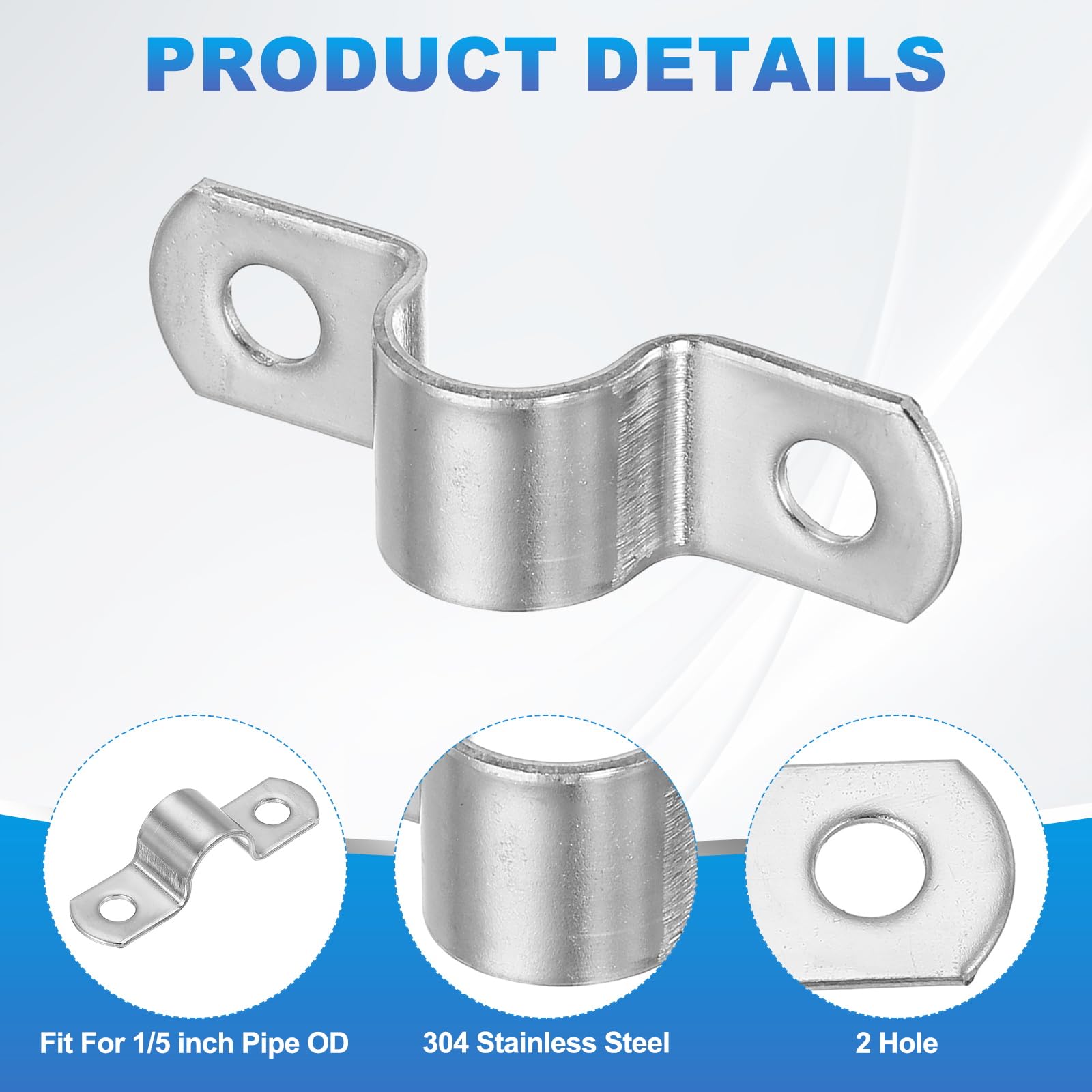 PATIKIL 12mm Rigid Pipe Strap - Image 3