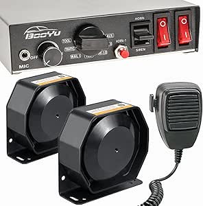 BooYu 12V 400W Police Emergency Siren For Vehicles Truck, 9 - View #9