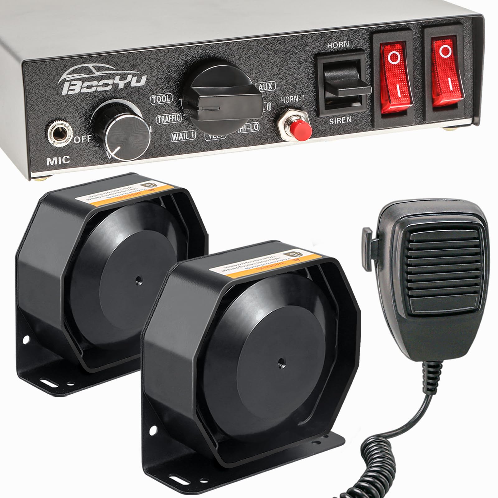 Amazon.com: BooYu 12V 400W Police Emergency Siren for Vehicles