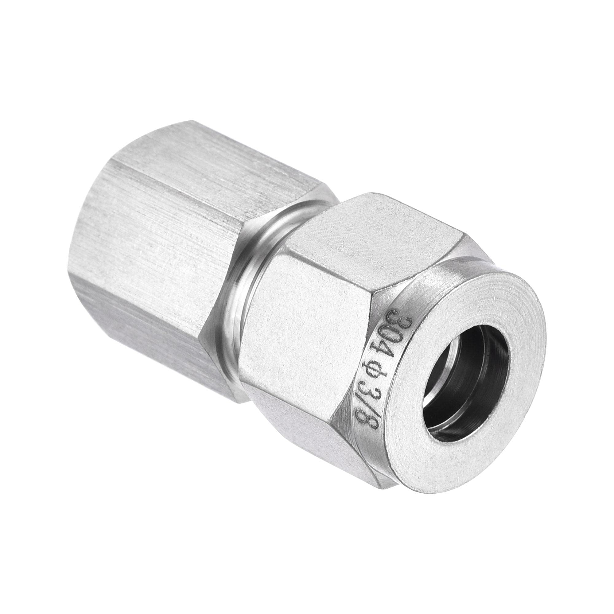 Raccord filetage femelle 1/4NPT inox 304 adaptateur droit tube 3/8
