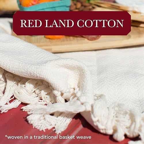 Miniatura 7 de Red Land Cotton  Manta  Manta de algodón 100% hecha en Estados Unidos  Manta totalmente americana  Manta fácil de lavar  Manta suave  Manta