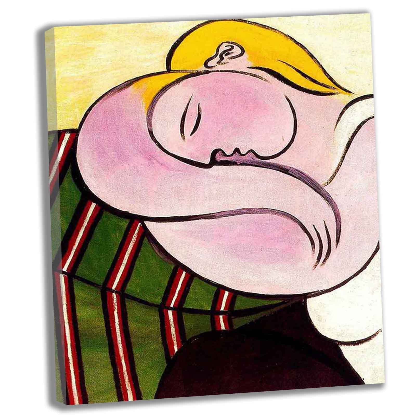 Lasite Pablo Picasso《Una mujer de pelo amarillo》Cuadro de sobre lienzo para decoración del hogar, carteles e impresiones abstractos, Cuadros artísticos para pared de sala de estar（50x60cm） 20x24inch