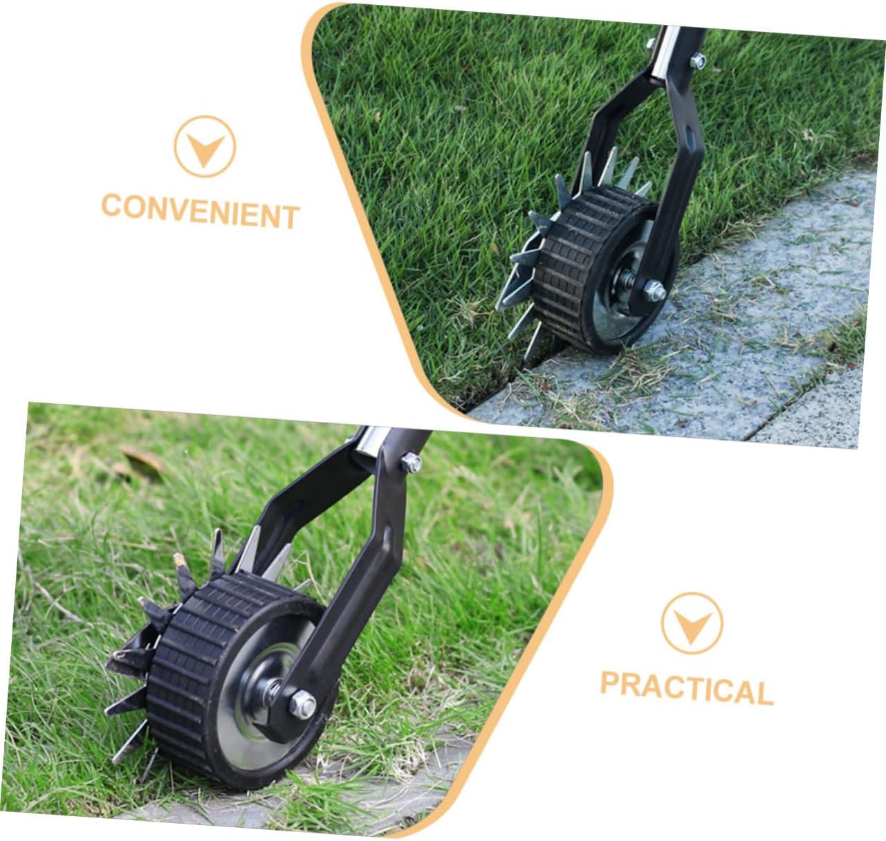 SUPVOX 1set Garden Wheel Rotary Manual Edger Lawn Shear for Easy Disassembly Extended Handle Design for Landscaping and Garden Maintenance
