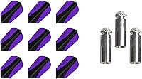 Vista 6 de 3 juegos de Harrows Retina Slim Dart Flights Plus 1 juego de 3 protectores de vuelo de dardos de aluminio
