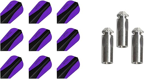 Miniatura 6 de 3 juegos de Harrows Retina Slim Dart Flights Plus 1 juego de 3 protectores de vuelo de dardos de aluminio Agua