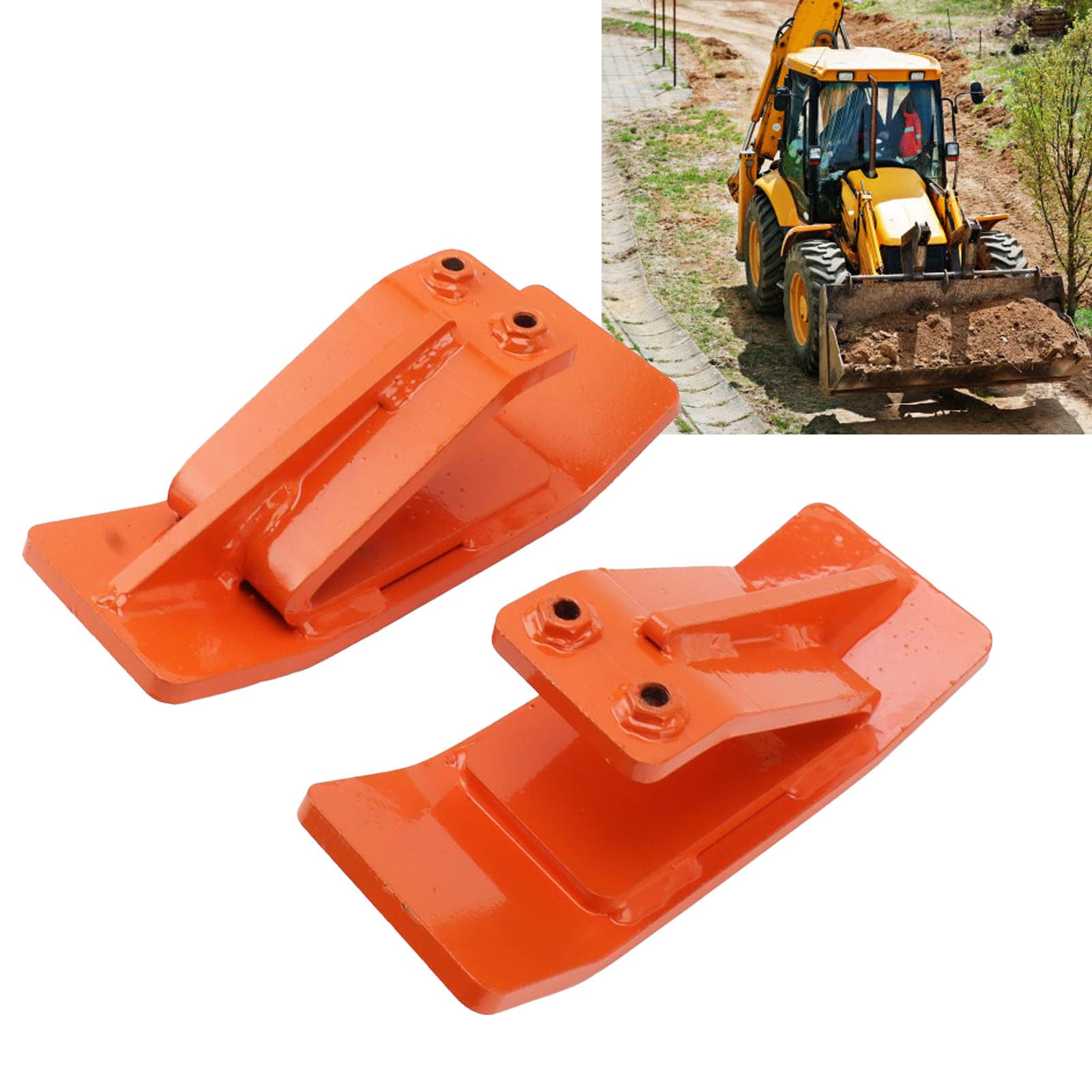 Traktor Eimerschutz Stahl, Rasentraktor Zubehör mit Skikantenschutz, Sicherungsmuttern und Schrauben für Gartenpflege, ideal für Schnee, Blätter, Schmutz auf Rasenflächen und Schotterwegen.