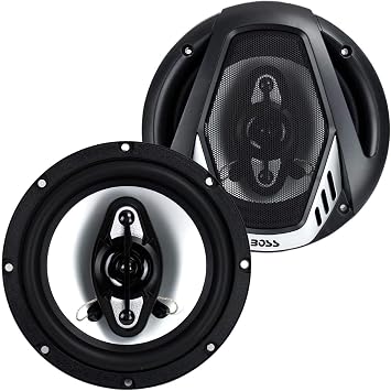 BOSS Audio Systems 6.5 Full Range Car Audio Coaxial Speaker, 2 Pairs | 400 Watt 4 Way 4 Ohm Car Stereo Audio Accessory Set with Mylar Dome Tweeters