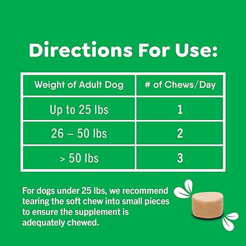 Miniatura 6 de Greenies Suplementos masticables calmantes para perros sabor a pollo, 40 unidades de suplementos suaves masticables para perros, contenedor de 7.3