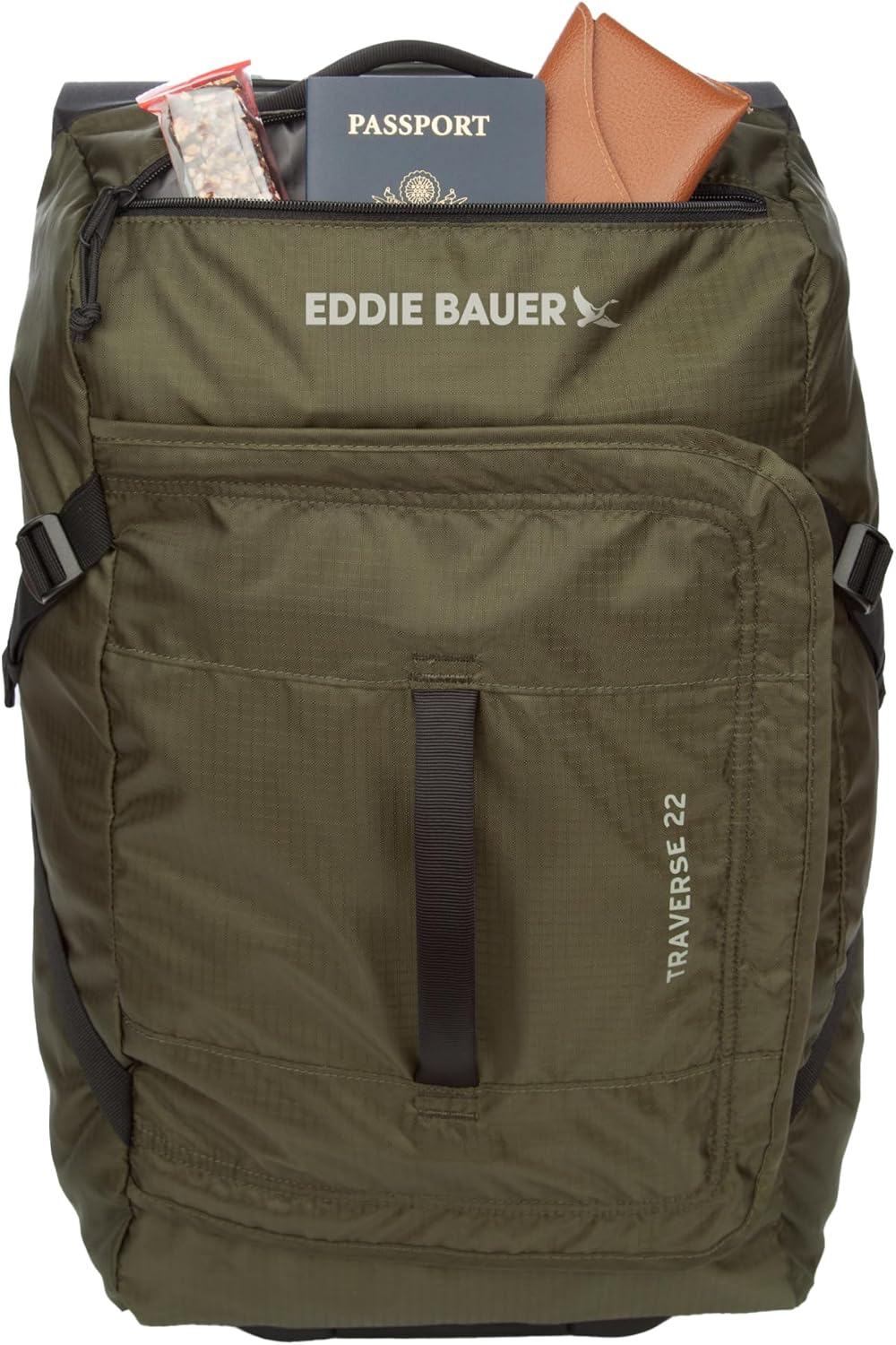 Eddie Bauer Traverse Luggage | Roller Wheels | Telescoping Handle | Travel | Vacation | Ripstop Nylon - Dark Loden, 22" - Image 7