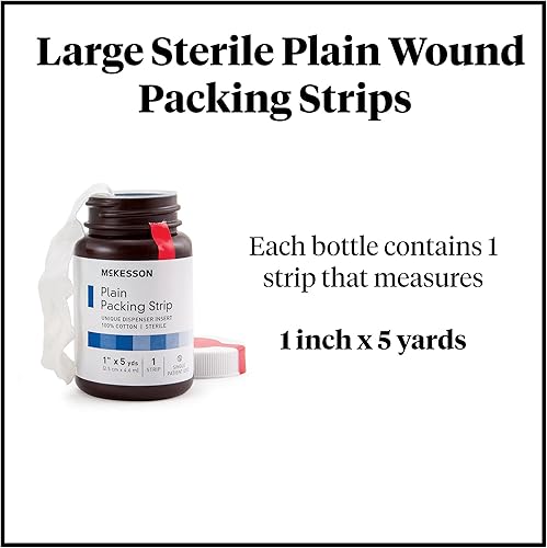 Miniatura 4 de McKesson Tira de embalaje, estéril, lisa, 100% algodón, 1 in x 5 yardas, 1 unidad