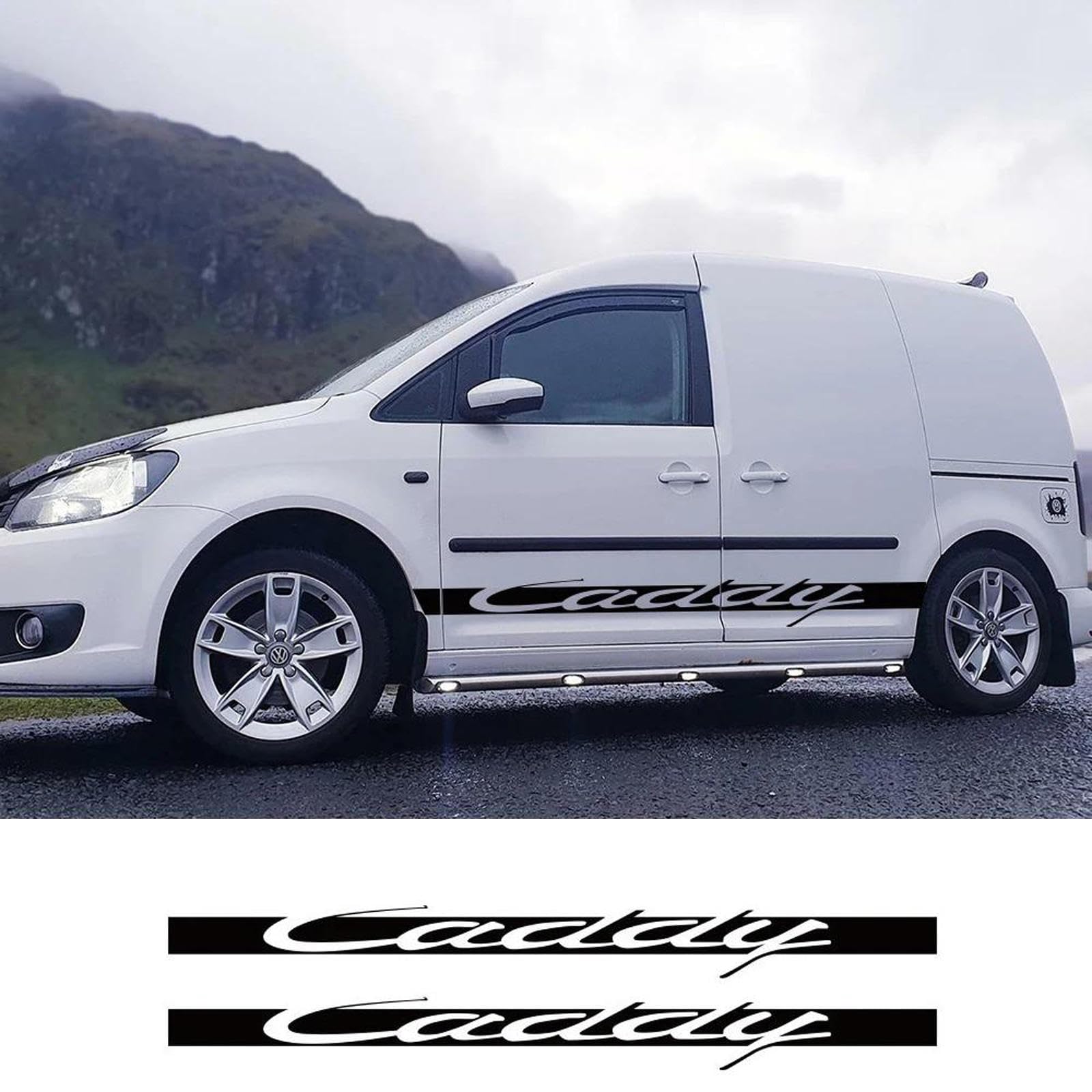 LIOUFTT Car Door Side Stickers,Fit for VW Caddy MK1 MK2 MK3 Maxi Kombi Camper Van Graphics Vinyl Decals Auto Tuning Accessories
