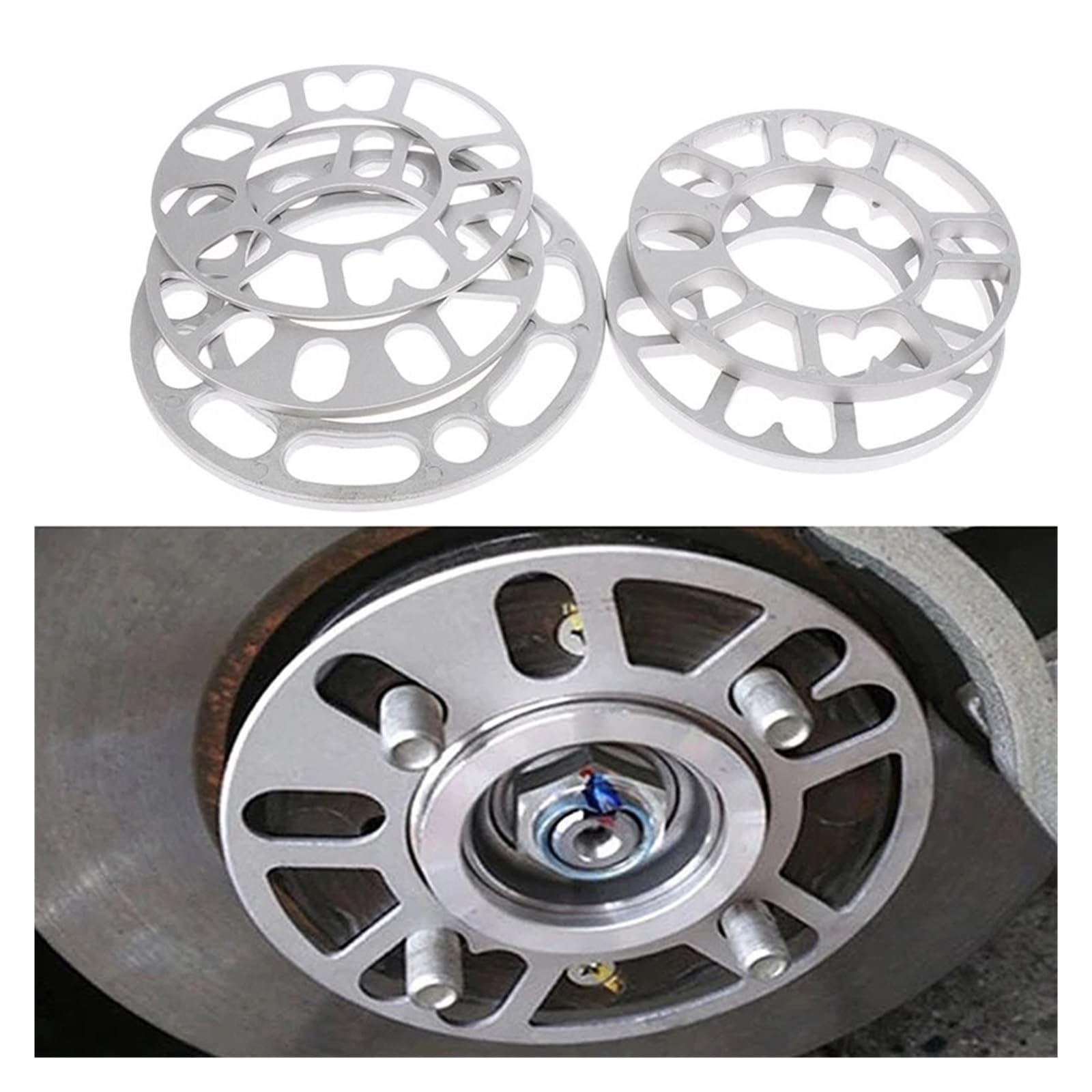 distanziale mozzo Accessori Per Auto 1 Pezzo 3/5/6/8/10 Mm | Materiale Accessori per auto in lega di alluminio 3/5/6/8 / 10mm(5mm)