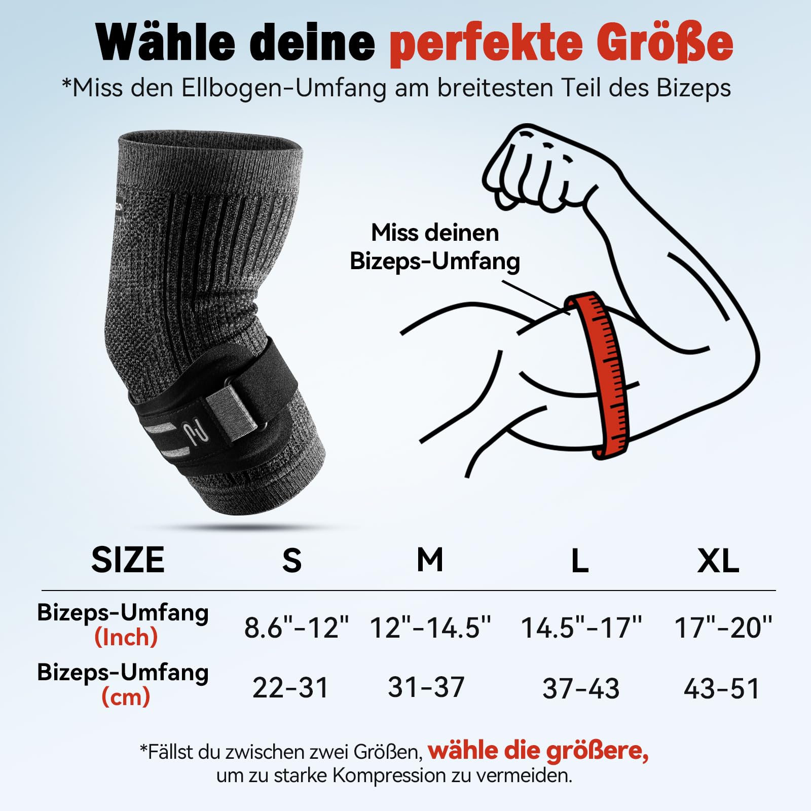 ZOELION Dual-Stütze Ellenbogenbandage mit gezieltem Silikon-Strap & Gel-Pad, Tennisarm Bandage, Ellenbogen Bandagen Herren Damen für Tennisarm, Golferarm, Sehnenentzündung, Sport (Schwarz, M)
