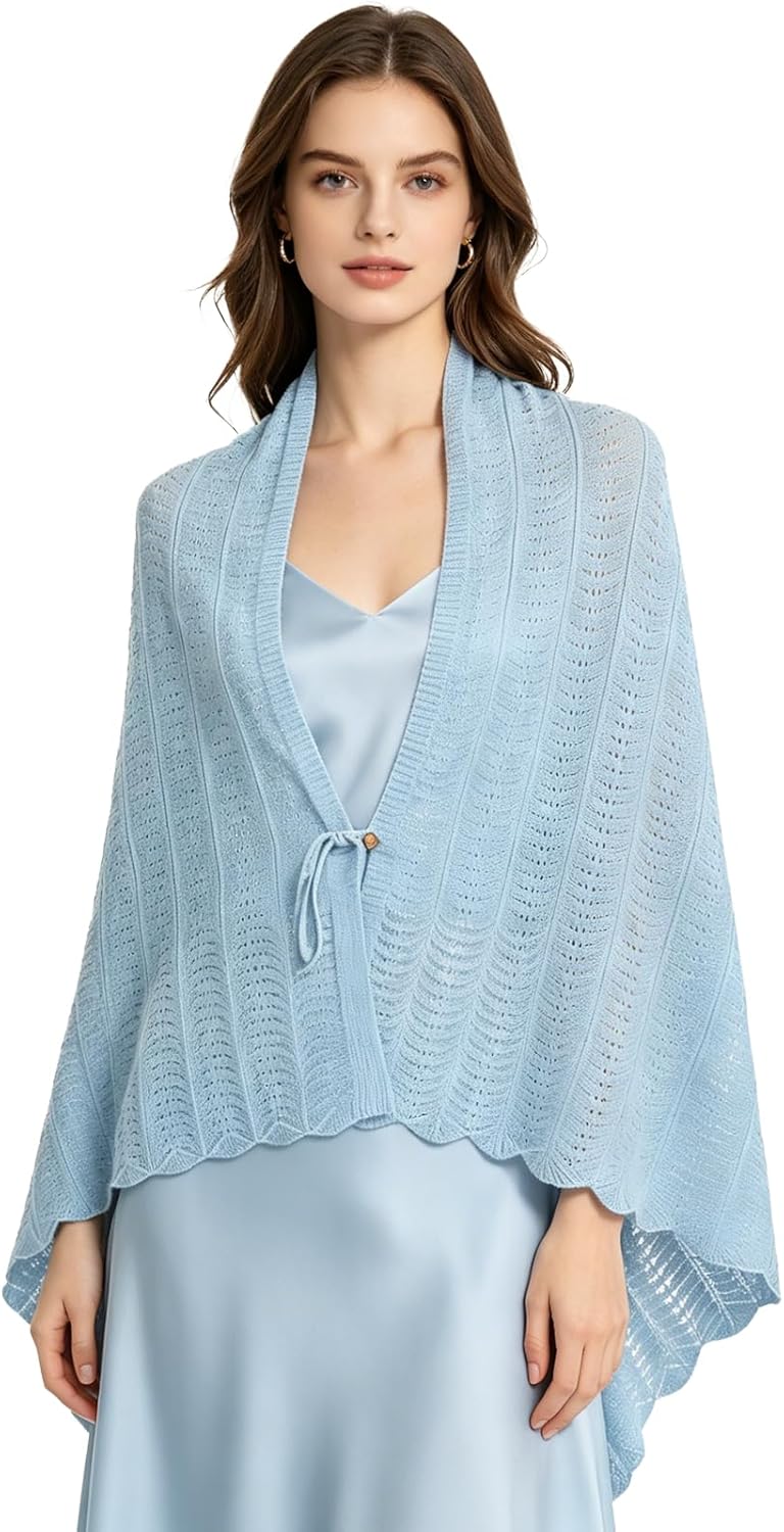 Cashmere Wool Blend Wrap, Pashmina Wraps for Women, Travel Wrap & cashmere poncho, Soft Breathable for All Seasons