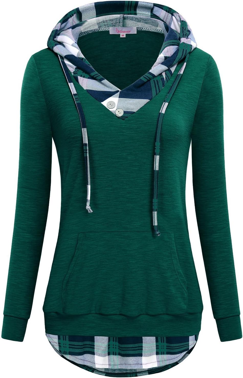 MissworWomens V Neck Long Sleeve Fall Casual Pullover Sweatshirt Hoodies