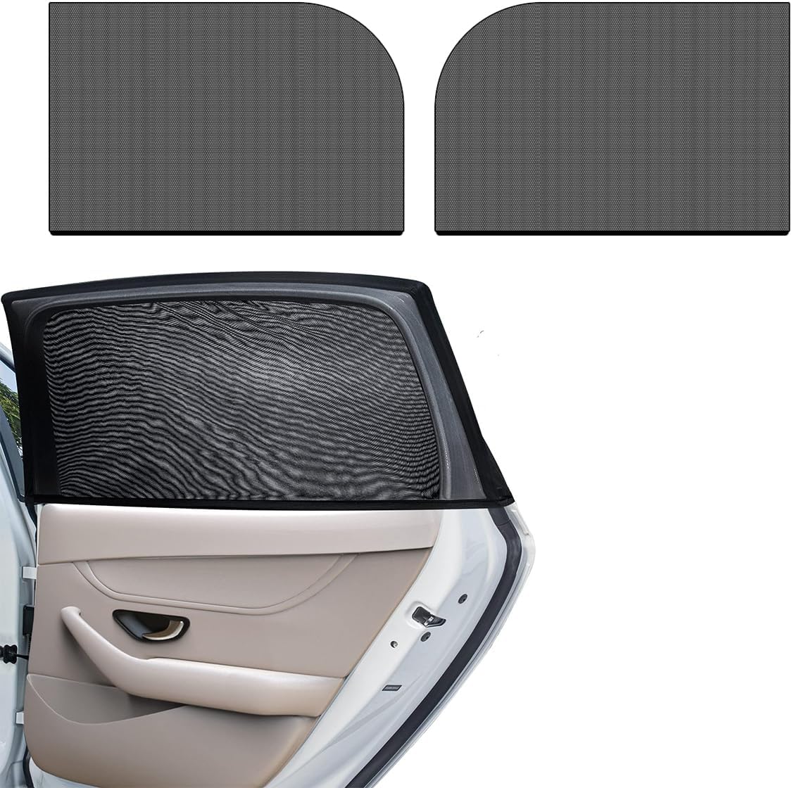 Amazon.com: povtii 2 PCS Car Window Shades, Breathable Mesh Side Window ...