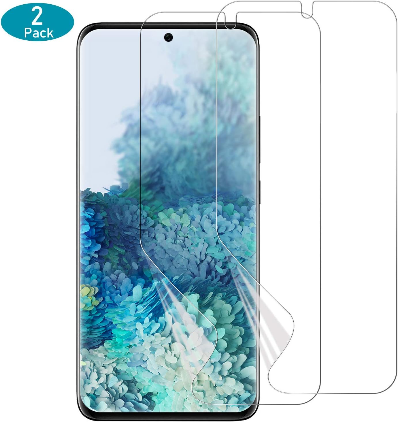 KarminPro Galaxy S20 Ultra Screen Protector - 2 Pack [Exclusively New Installation] [Compatible w/Fingerprint ID], Case Friendly/Bubble Free TPU Film Screen Protector for Samsung Galaxy S20 Ultra