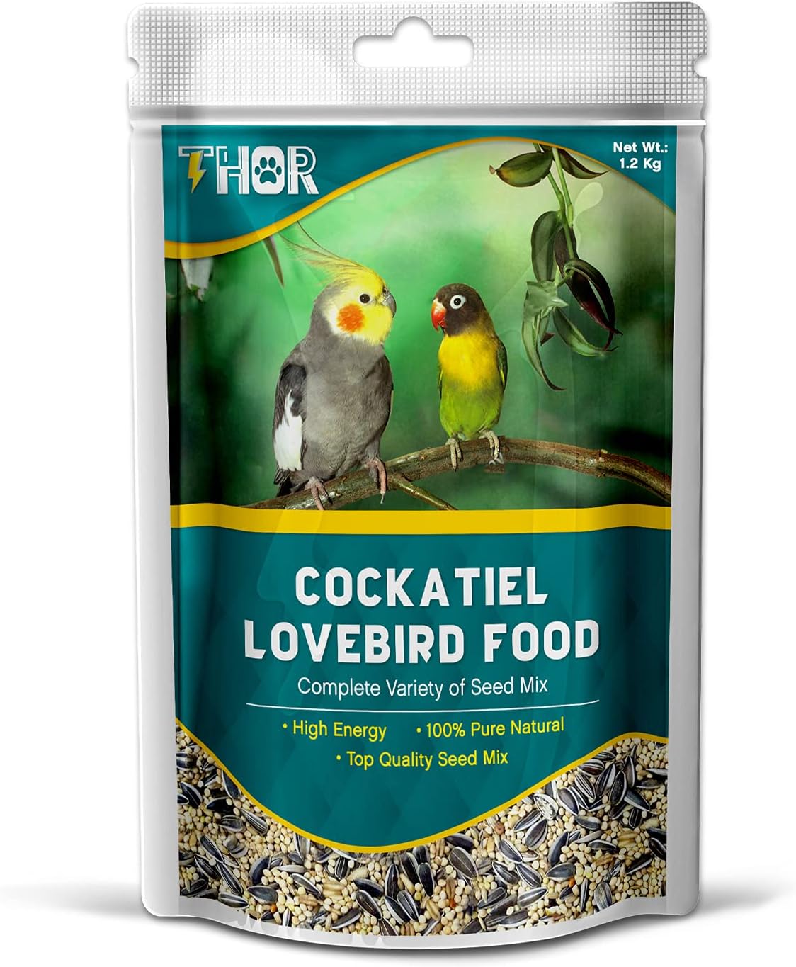THORThor Bird Food for Cockatiels & Lovebirds | Smart Selects Everyday Feeding Bird Food for Medium Birds (1.2 KG)