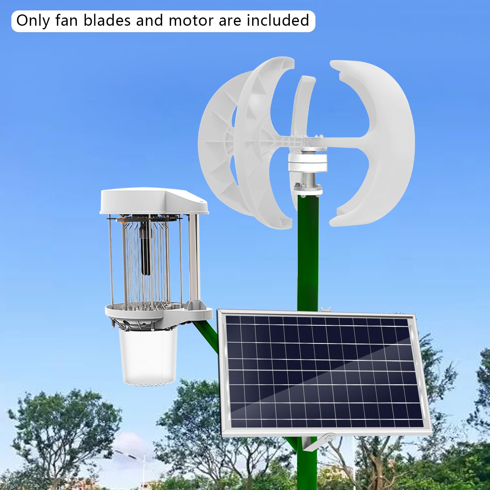 Generador Eólico, Conjunto de Turbinas Eólicas Tipo Linterna, Kit de Turbina Eólica 220V, Con Controlador, Uso Doméstico, Vigilancia, Barco y Alumbrado Público Complementario Eólico y Solar
