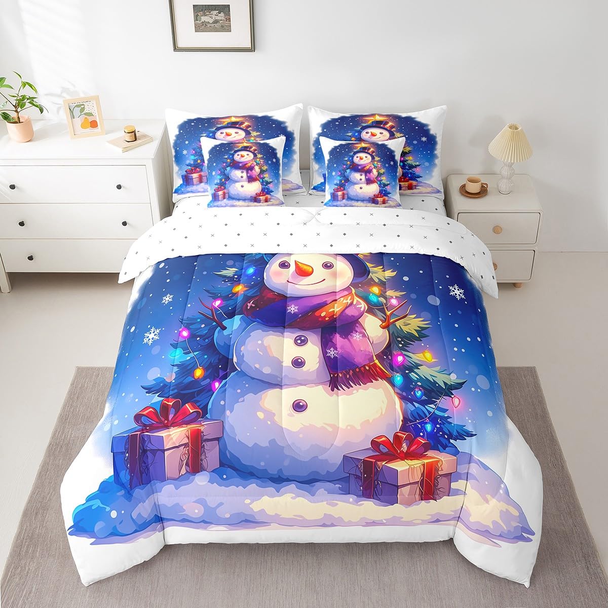 Cama en una bolsa de Navidad Feelyou el regalo ideal de edredón matrimonial para niños y niñas