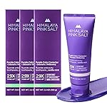 HIMALAYA PINKSALT Purple Toothpaste - Deep Stain Remover with Fluoride, Plaque Remover, Appropriate for Sensitive Teeth, Peroxide Free - Vanilla Mint, 3.5 oz (Pack of 3)