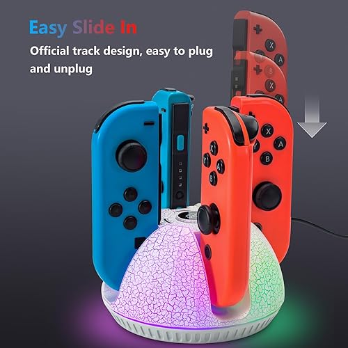 Miniatura 4 de Controller Charger for Nintendo Switch 1 Joy Con, Charging Dock for 4 Joycon Controllers, Charging Station Compatible with Switch OLED Accessories