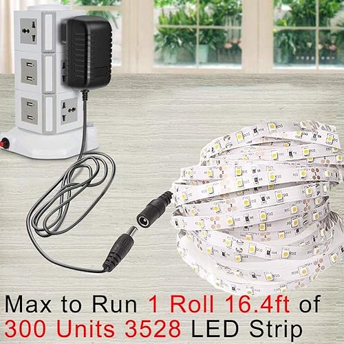 Miniatura 4 de GUPUP Luz de neón, adaptador de corriente CC de 24 V, cable de 6 pies de largo, transformador de 120 V CA, 36 vatios, con conector de salida de