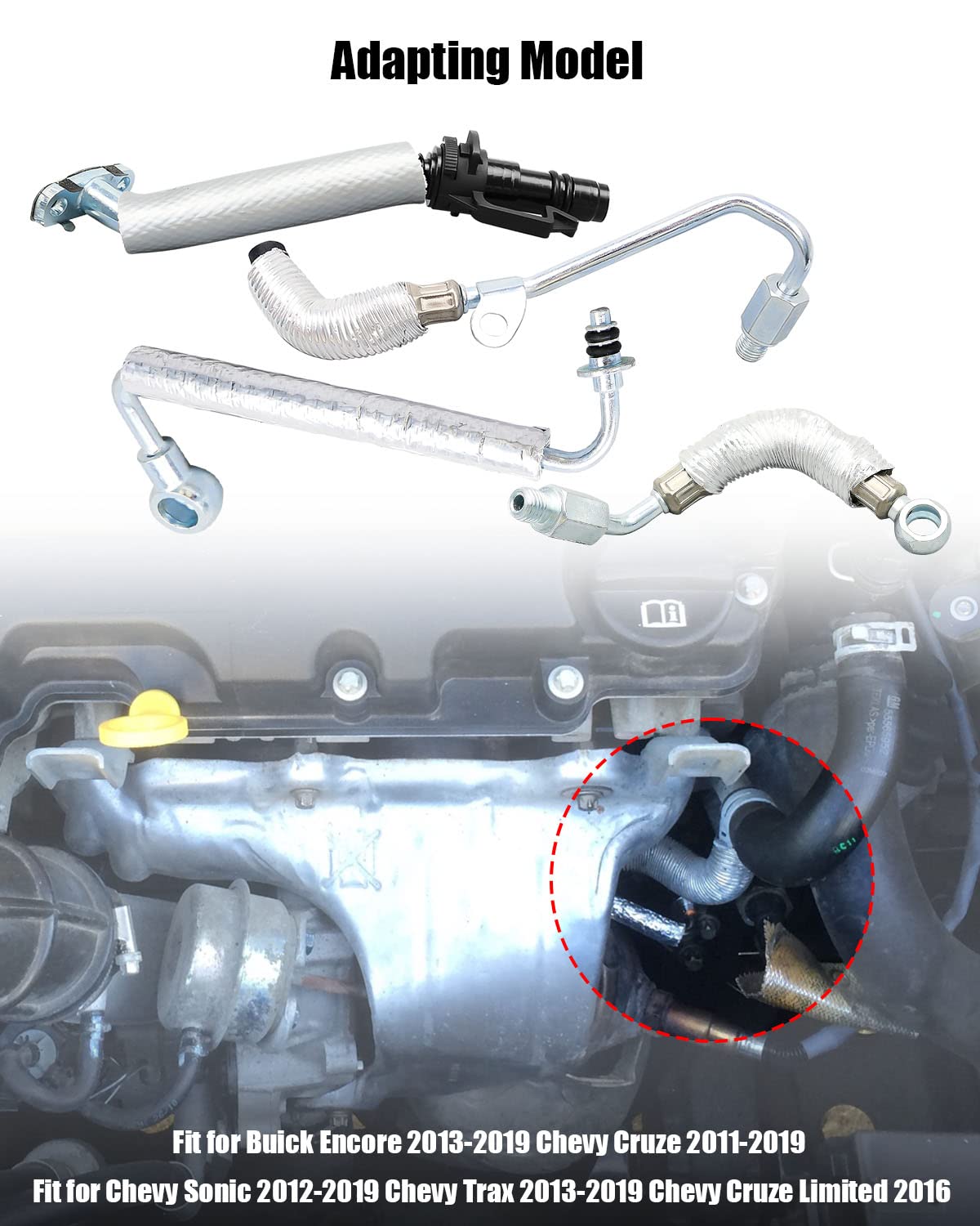 Tubo De Drenaje De Retorno De Aceite Del Turbo Tubo De Alimentación De