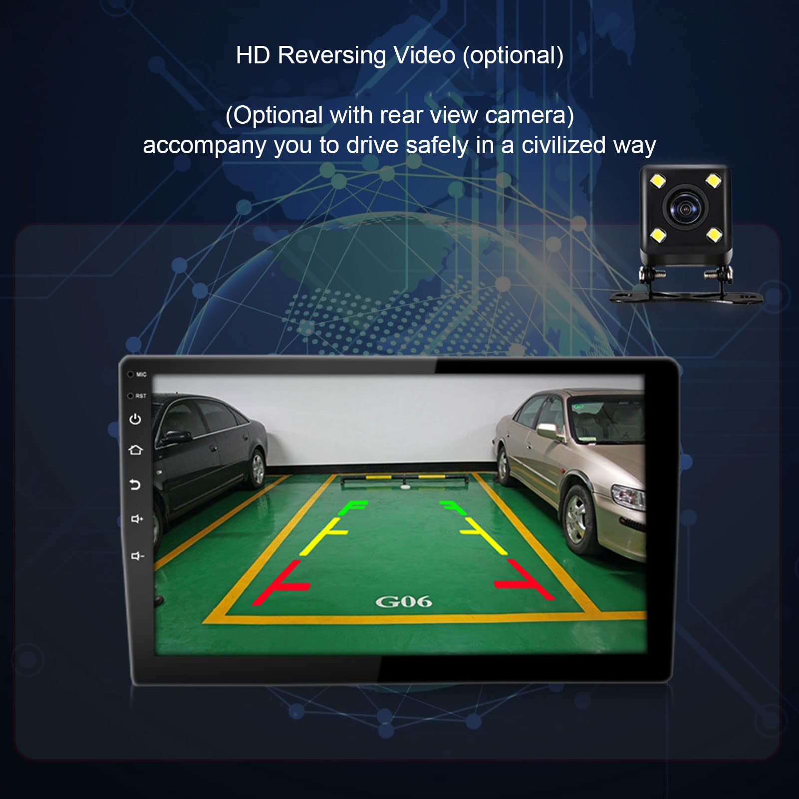 Asixxsix Navegador GPS para Automóvil, 1GB 16GB LTE WiFi RV Camión Navegación GPS con Pantalla Táctil de 10.1 Pulgadas,Cámara de Visión Trasera, Radio FM, de Navegación GPS Universal