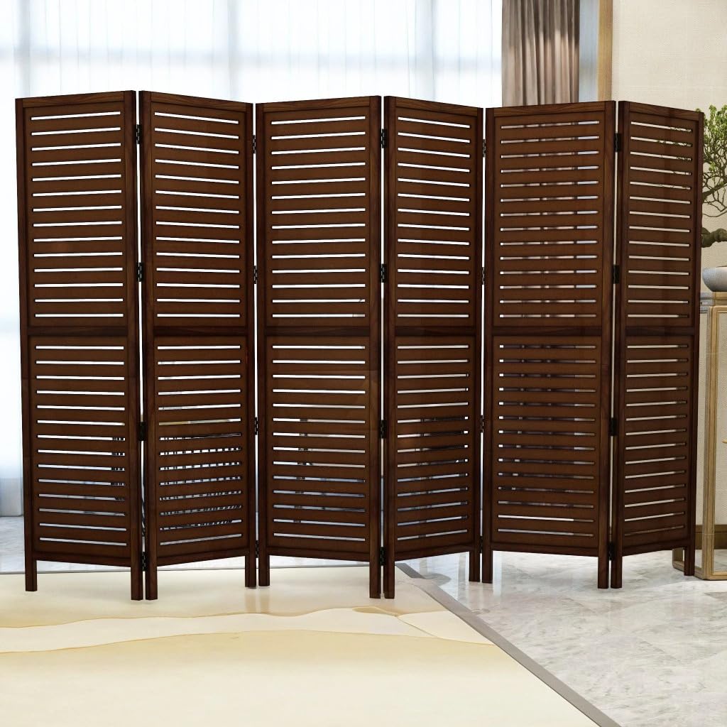 - Wooden Handicrafts Partition Wooden Room Divider (Mango Wood) (6 Panels)
