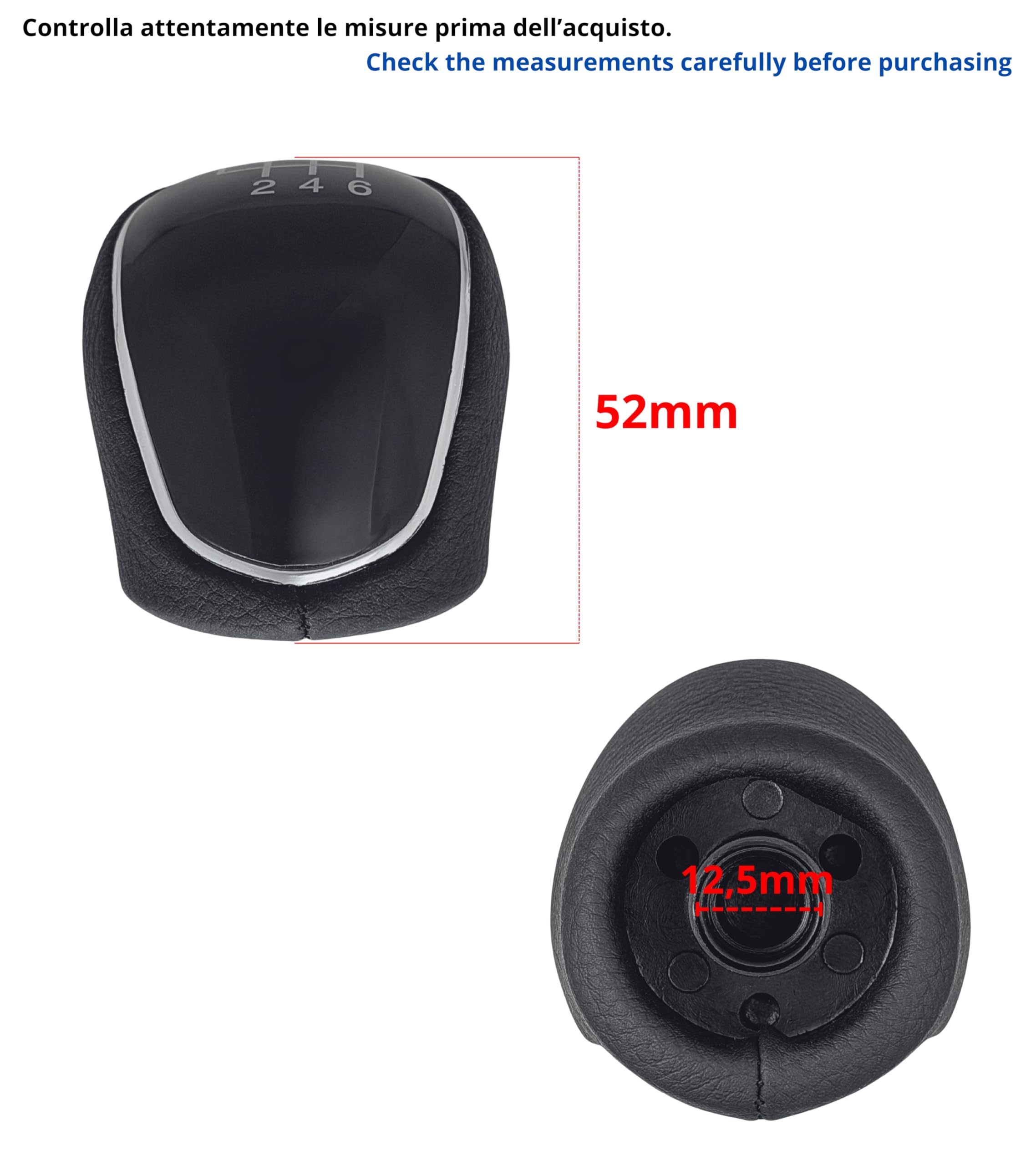 Pomello Cambio Universale 5 Marce - Pomello marce - Vendita in Accessori auto - Pomello Del Cambio 5 Marce – Da300CavalliToyota Yaris Accessori Pomello Del Cambio 5 Marce Gear Shifter
