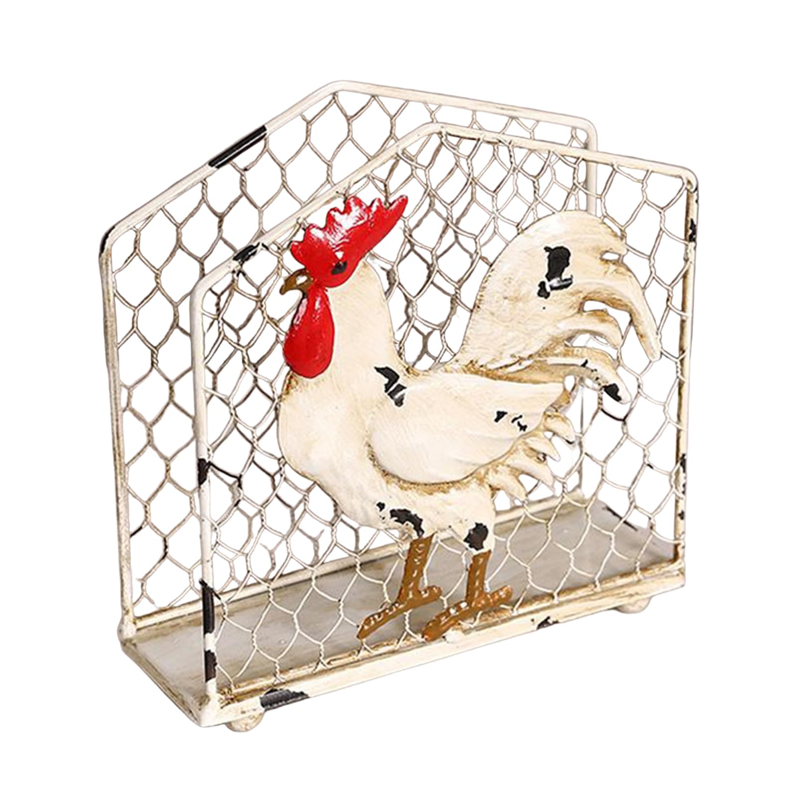 Boîte à serviettes en forme de coq pour vos repas de ferme en famille