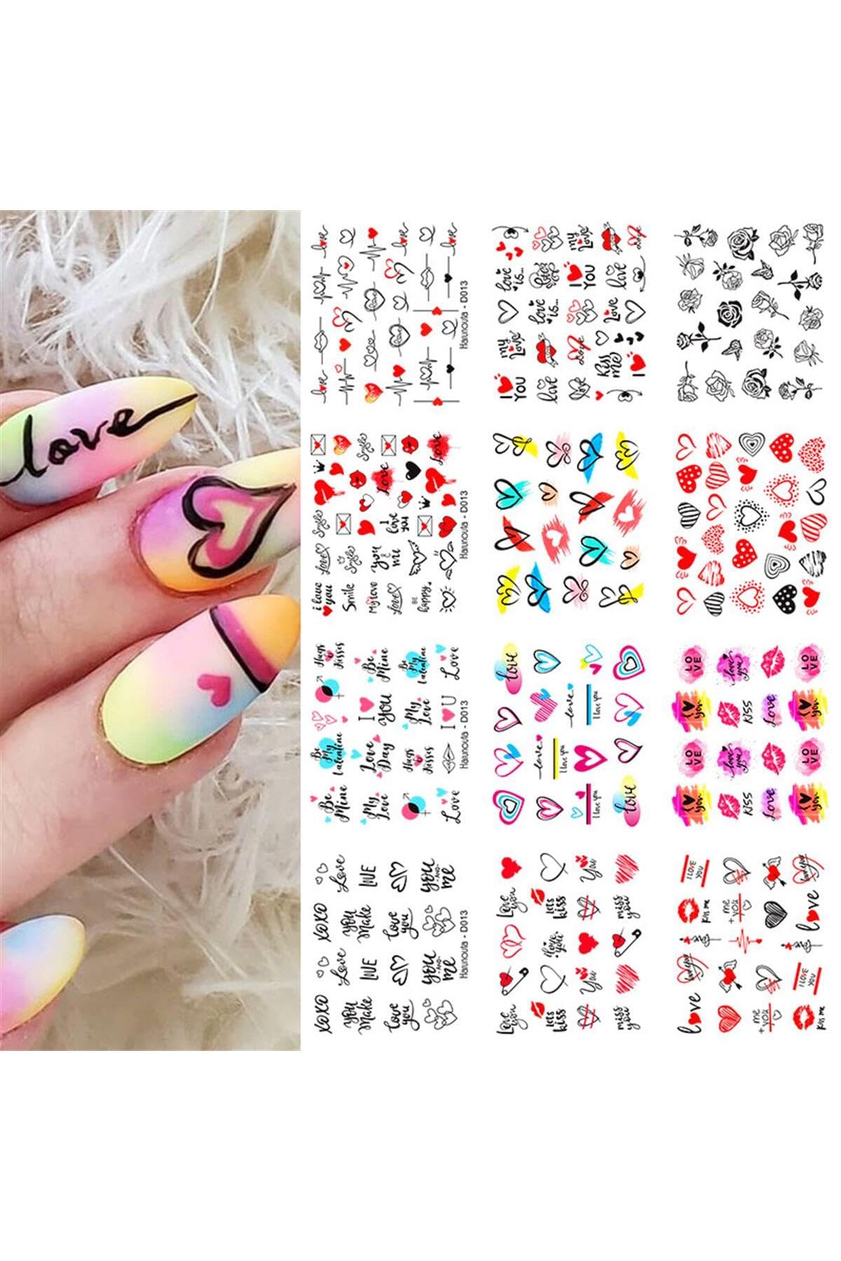 Tırnakmania Su Transferli Nail Art Sticker D013 (53012-1) 4003