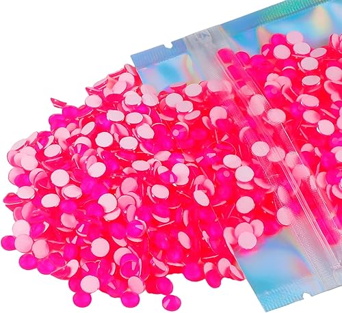 Vista 149 de Genie Crystal ss34 Red Glass Rhinestones 288 Pcs, 7.0 mm Big Light Siam Flatback Rhinestone, Diamond Cut Gems for Crafts, Face Mask, Makeup