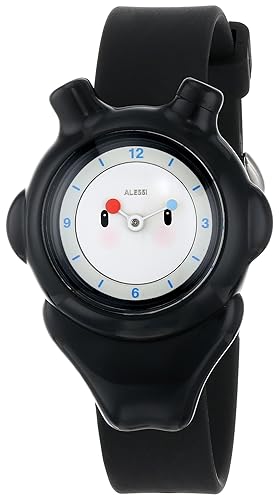 Alessi Kids AL23002 Space-Bimba Polyurethane Black Designed by Miriam Mirri Watch