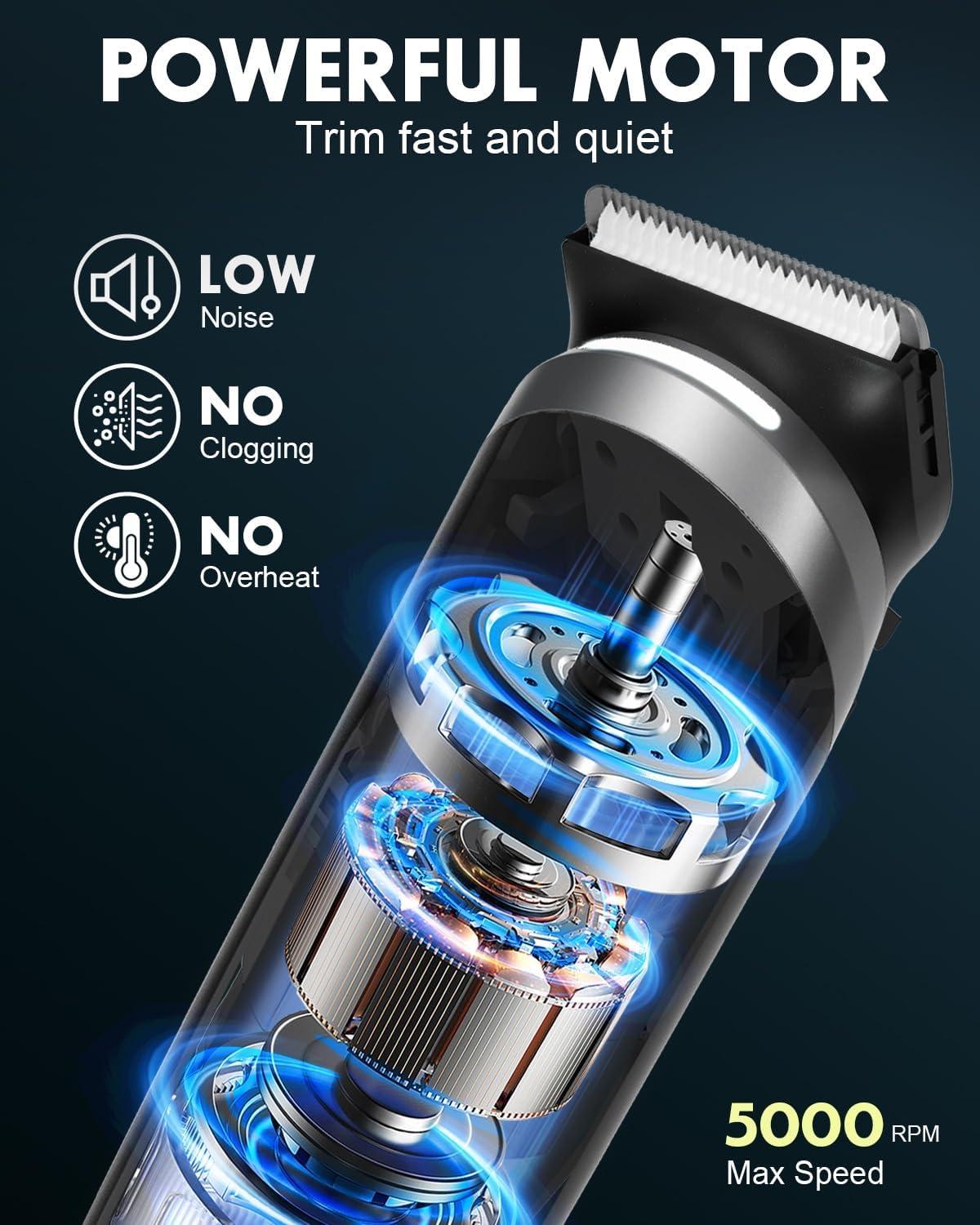 Electric Body Hair Trimmer for Men - Pubic Shaver with Ceramic Blades (No Nicks) - Mens Wireless Ball Shaver, Waterproof Wet/Dry Electric Razor, USB Recharge Dock