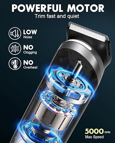 Miniatura 2 de Recortadora eléctrica de pelo corporal para hombres, afeitadora púbica con cuchillas de cerámica (sin níqueles), afeitadora inalámbrica de bolas