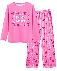 Sylfairy Girls Pajamas Pjs Set Kids Long Sleeve and Pants Jammies Casual Girls Sleepwear Lounge