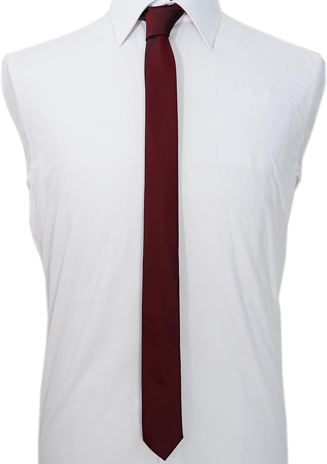 Extra Long Solid Skinny Ties for Men 4-Pack, 2 inch Slim and Thin Neckties, 63 inch Long XL Ties for Men Big and Tall - Image 4