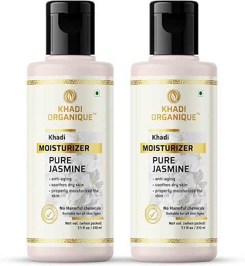 Khadi Organique Jasmine Moisturizer for Skin Brightening, Hydrating & Pigmentation | Anti-Blemish & Acne Scar Removal with...