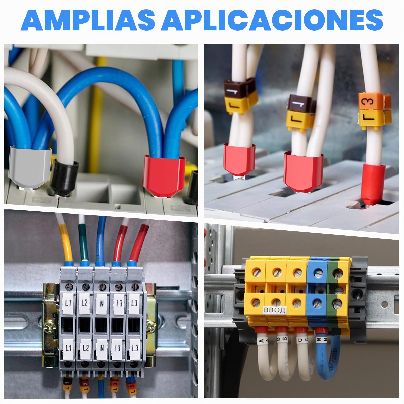 Terminales eléctricos, 1200 terminales eléctricos Preciva, 300 terminales de dos hilos más 900 terminales de hilo individual, adecuados para engarzado DIY e industrial