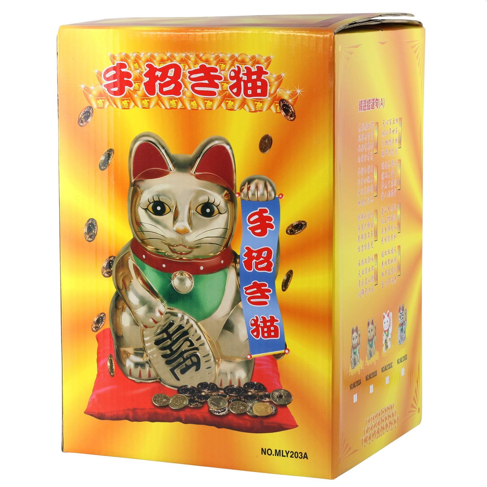 Freak Scene Glückskatze - Maneki-Neko - Winkekatze - 30 cm - Gold