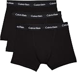 Calvin Klein Cotton Stretch 3 Pack Trunk, All Black Large - (36inch-38inch) All Black(Size: L) - 1
