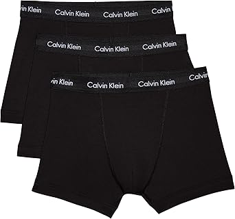 Calvin Klein Men’s 3 Pack Trunks, Black (Black W. Black Wb), XL : Amazon.co.uk: Fashion