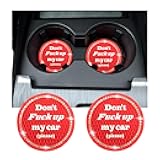 Kewucn 2 Pack Bling Car Cup Holder Coasters, 2.75 inch Anti-Slip Soft Rubber Crystal Rhinestone Auto Cup Insert Pad, Universal Vehicle Interior Decor Accessories for Car SUV Truck (Red)