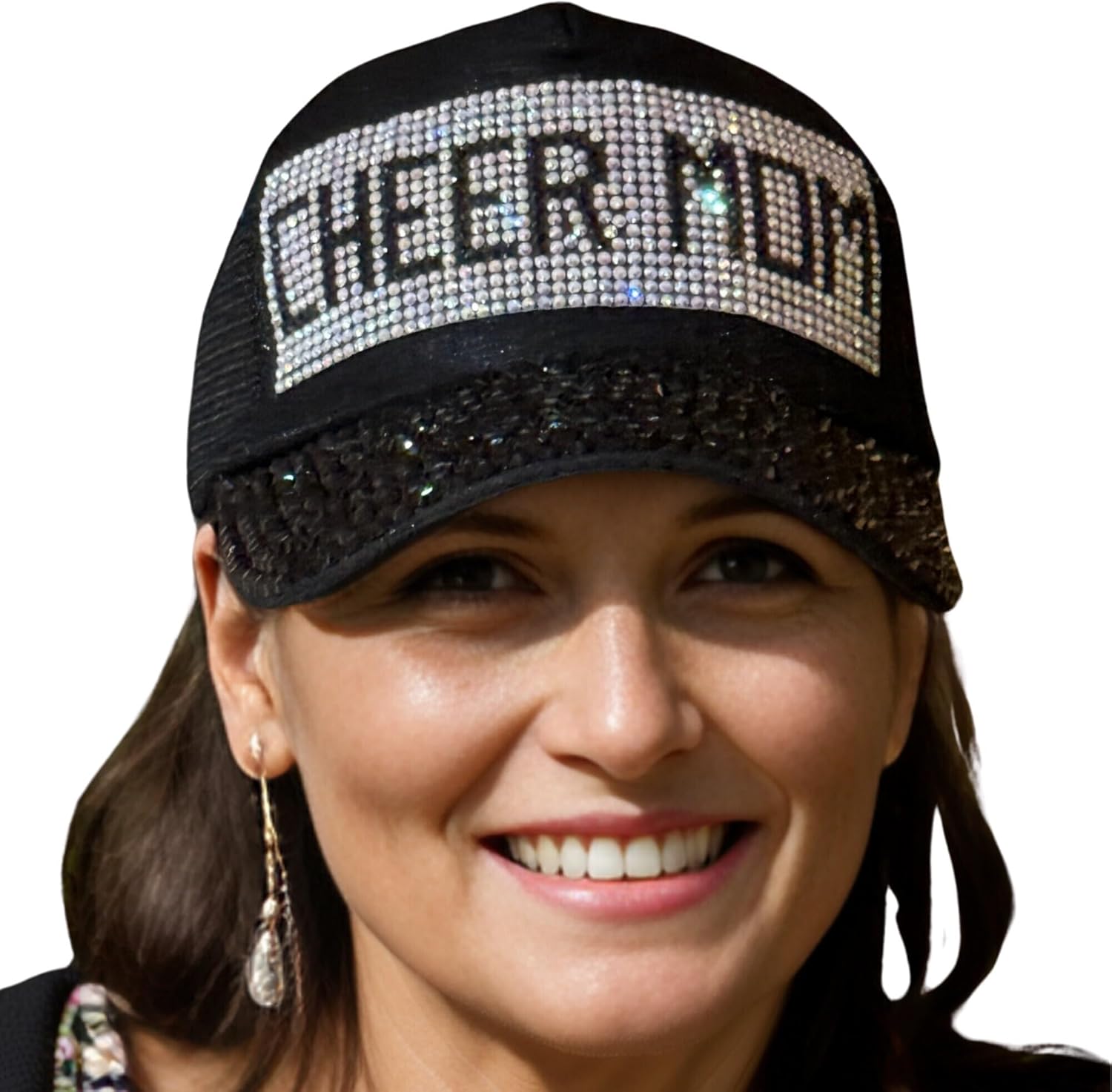 Popfizzy Cheer Mom Trucker Hat, Bling Accessories, Era Gifts, Adjustable