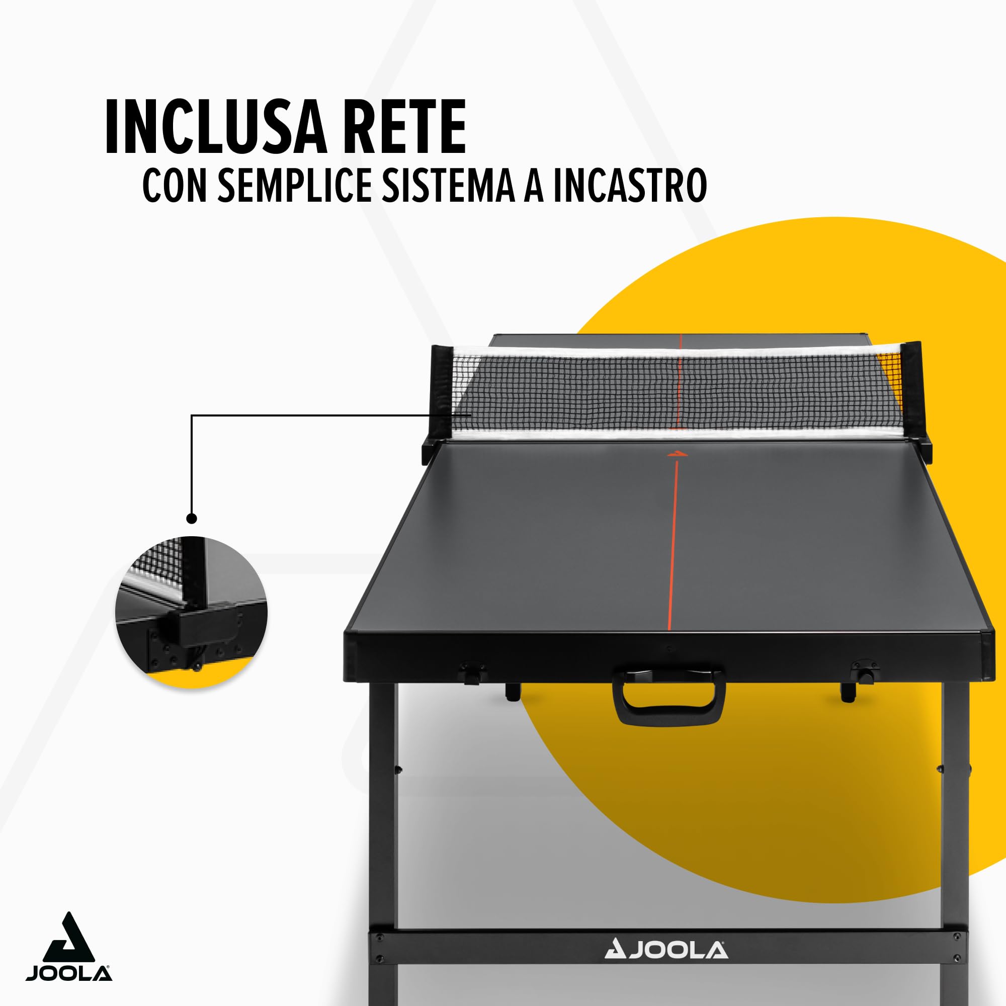 JOOLA Tavolo da Ping Pong Midsize - Tavolo per il Tempo Libero dal Design Moderno Con Rete Inclusa